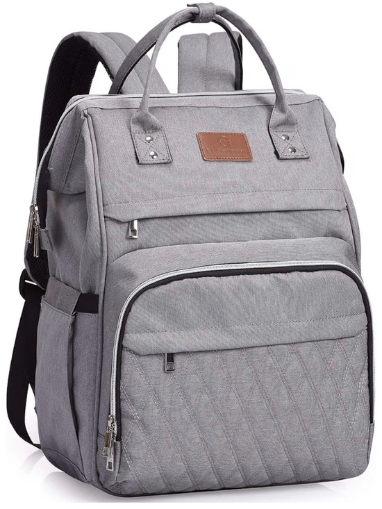 El sonodor Handbags - NWT Grey Diaper Bag Backpack Tote Bag - Versatile Everyday Carry